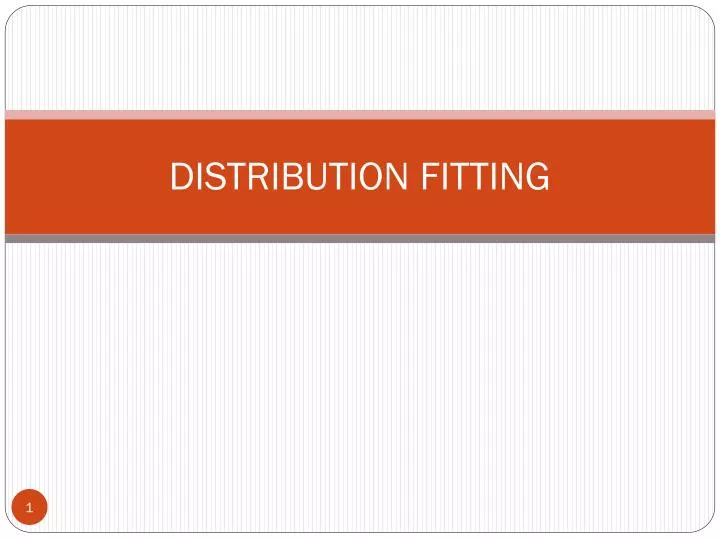 distribution fitting