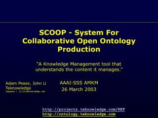 SCOOP - System For Collaborative Open Ontology Production