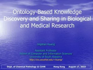 Ontology-Based Knowledge Discovery and Sharing in Biological and Medical Research