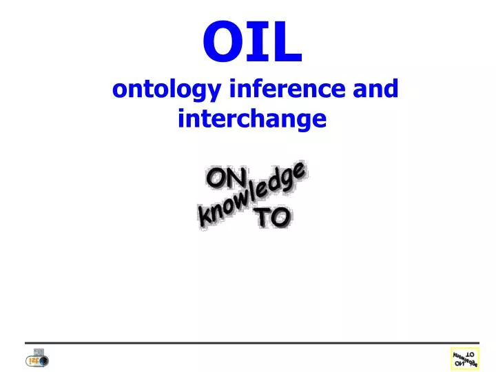 oil ontology inference and interchange
