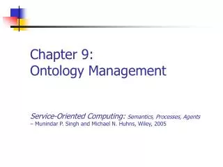 Chapter 9: Ontology Management
