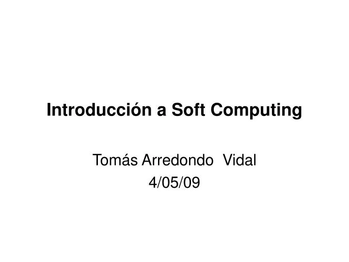 introducci n a soft computing