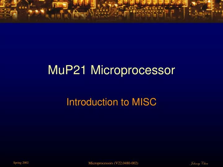 mup21 microprocessor