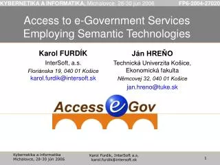 access to e government services employing semantic technologies