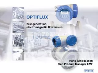 OPTIFLUX new generation electromagnetic flowmeters