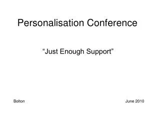 Personalisation Conference