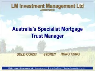 LM Investment Management Ltd ABN 68 077 208 461