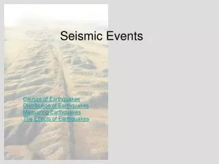 Seismic Events