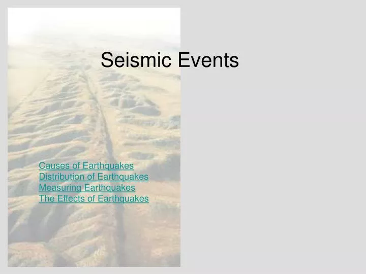 seismic events