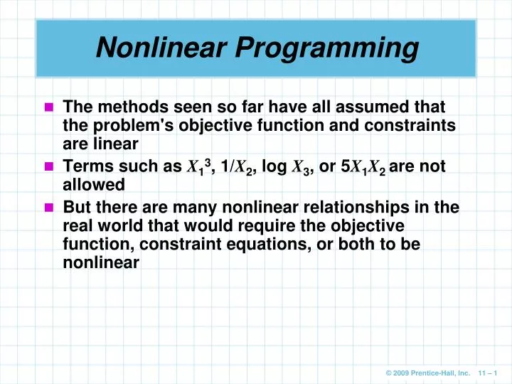 nonlinear programming