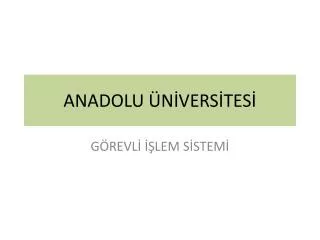 anadolu n vers tes