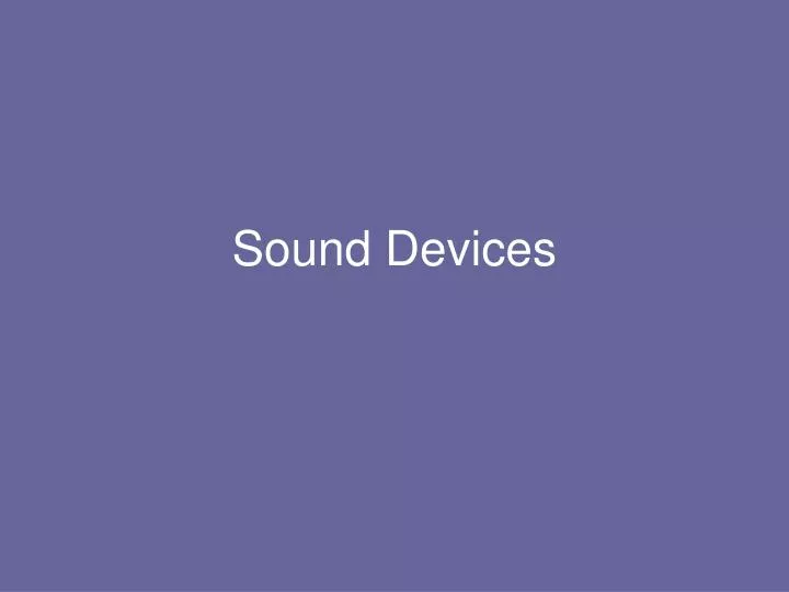 sound devices