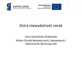 ostra niewydolno nerek