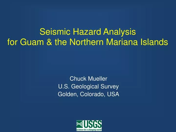 seismic hazard analysis for guam the northern mariana islands
