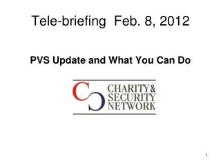 Tele-briefing Feb. 8, 2012