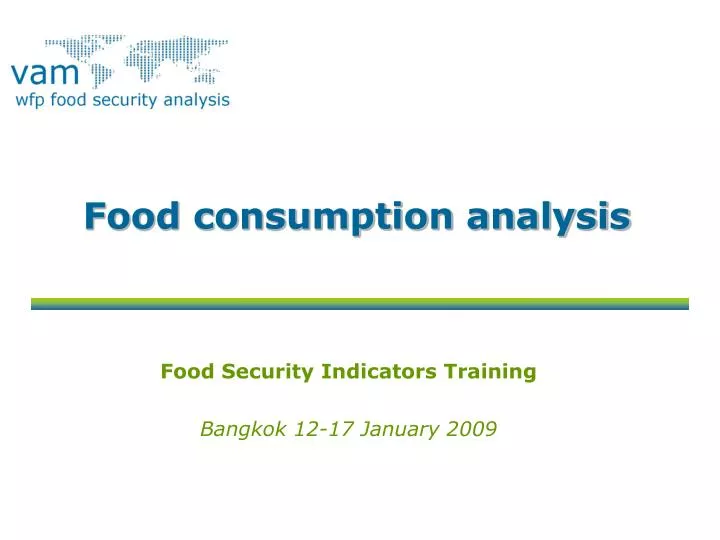 food consumption analysis