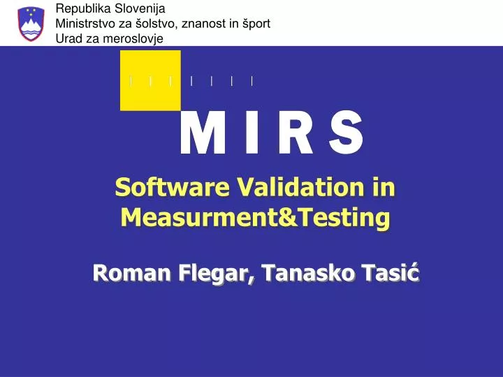 software validation in measurment testing