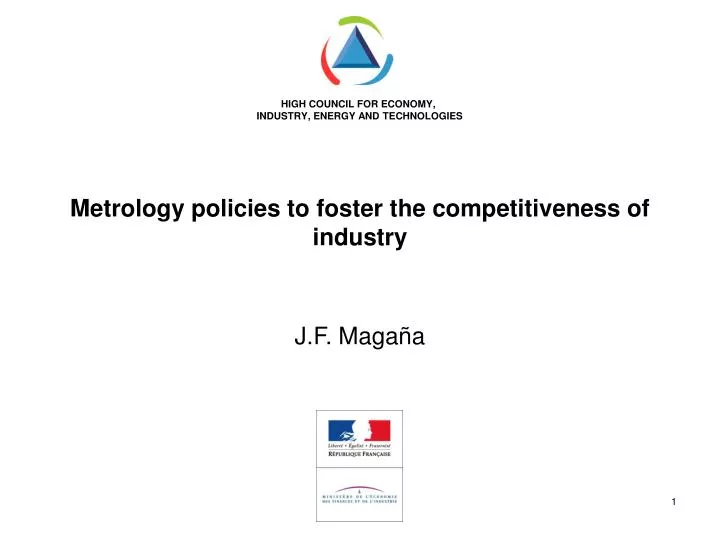 metrology policies to foster the competitiveness of industry