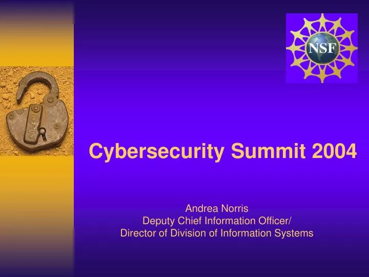 cybersecurity summit 2004