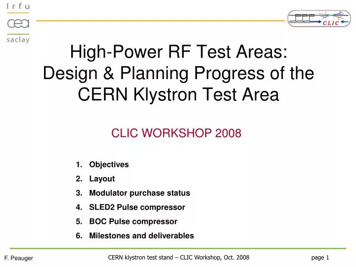 high power rf test areas design planning progress of the cern klystron test area
