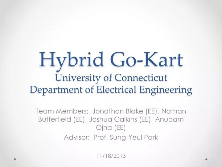 hybrid go kart university of connecticut department of electrical engineering