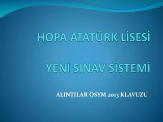 hopa atat rk l ses yen sinav s stem
