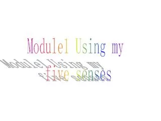 Module1 Using my five senses