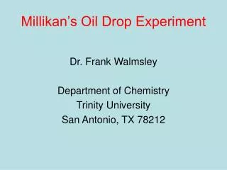 millikan s oil drop experiment