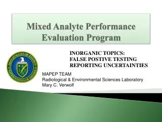 Mixed Analyte Performance Evaluation Program
