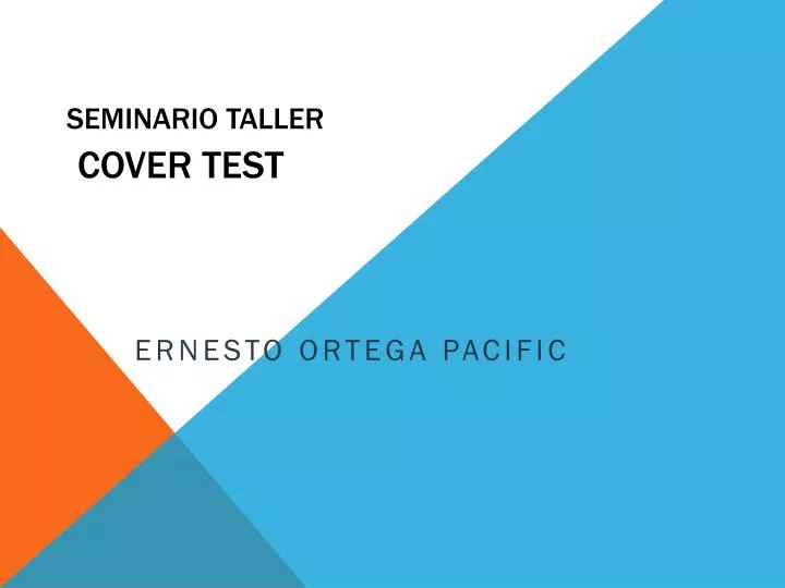 seminario taller cover test