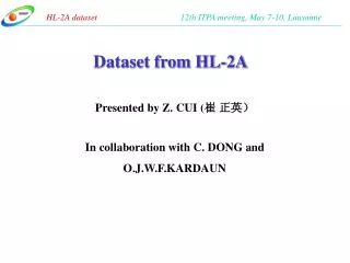 Dataset from HL-2A