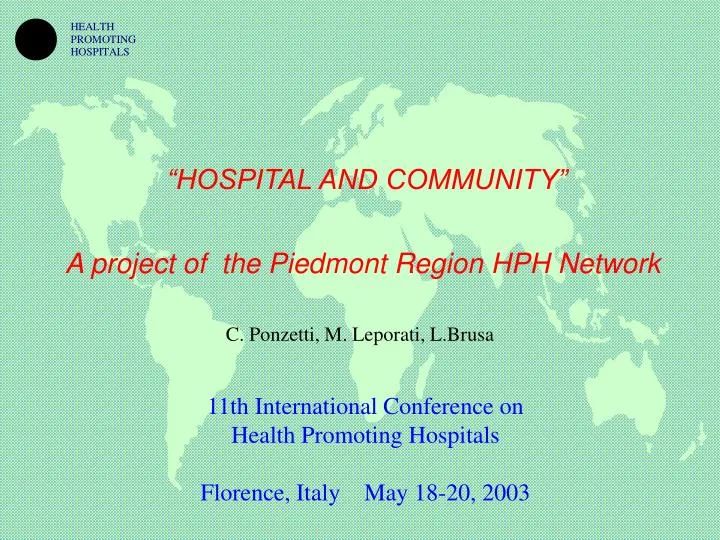 hospital and community a project of the piedmont region hph network