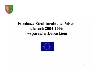 fundusze strukturalne w polsce w latach 2004 2006 wsparcie w lubuskiem