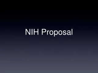NIH Proposal
