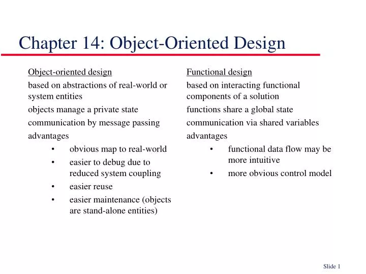 chapter 14 object oriented design