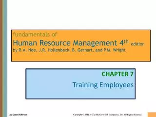 CHAPTER 7 Training Employees
