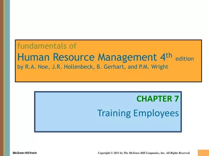 chapter 7 training employees