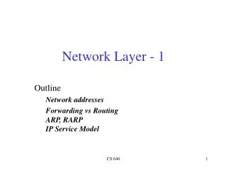 Network Layer - 1