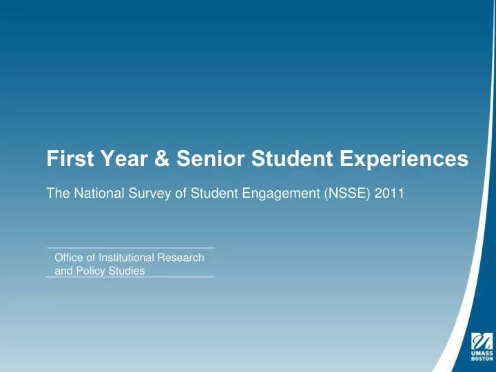 first year senior student experiences
