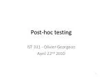 Post-hoc testing - slide 1