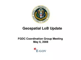 FGDC Coordination Group Meeting May 6, 2008
