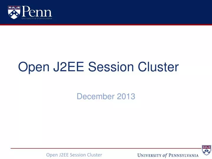 open j2ee session cluster