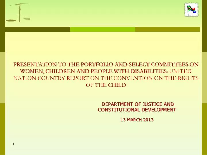 department of justice and constitutional development 13 march 2013