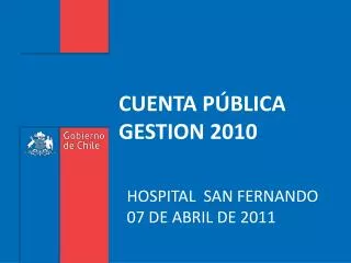 cuenta p blica gestion 2010