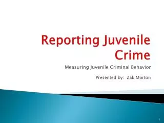 Reporting Juvenile Crime