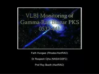 VLBI Monitoring of Gamma-Ray Blazar PKS 0537-441