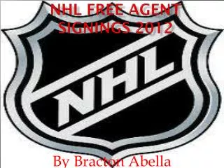 NHL free agent signings 2012