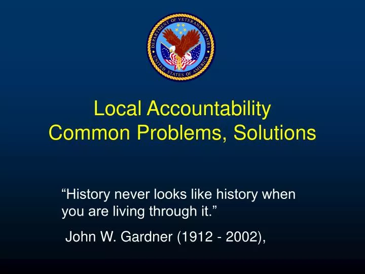 local accountability common problems solutions