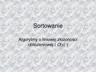 sortowanie