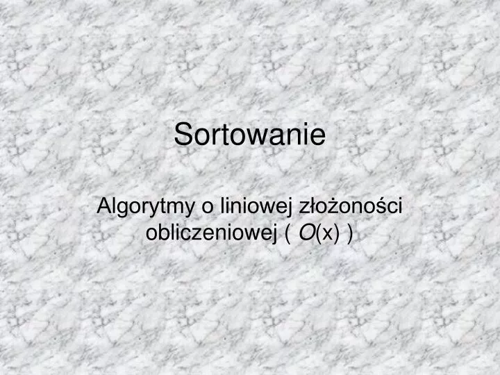 sortowanie